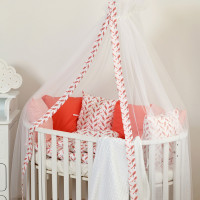 Постельный комплект 8 эл Twins Dolce Птички 4064-DB-405, coral, коралловый