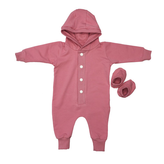ROMPER TWINS Knitwood 62R 2021-PT-24, POWDER PINK, powder