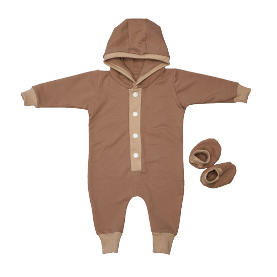ROMPER TWINS Knitwood 62R 2021-PT-07, Brown, brown