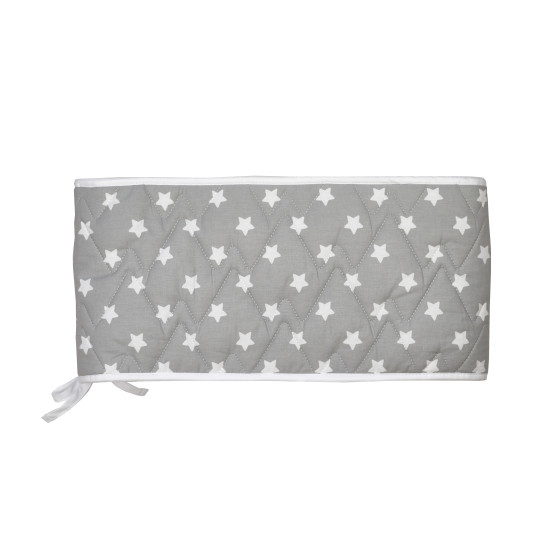 Twins Premium bumper is quilted 240 cm 2010-btc240-10, a star is gray, gray