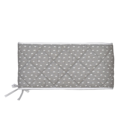 Twins Premium bumper is quilted 240 cm peas 2010-btc240-10, Grey, gray