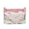 Постельный комплект в детскую кровать 7 эл Twins Fluffy Puffy пудровый розовый