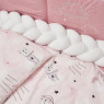Постельный комплект в детскую кровать 7 эл Twins Fluffy Puffy пудровый розовый