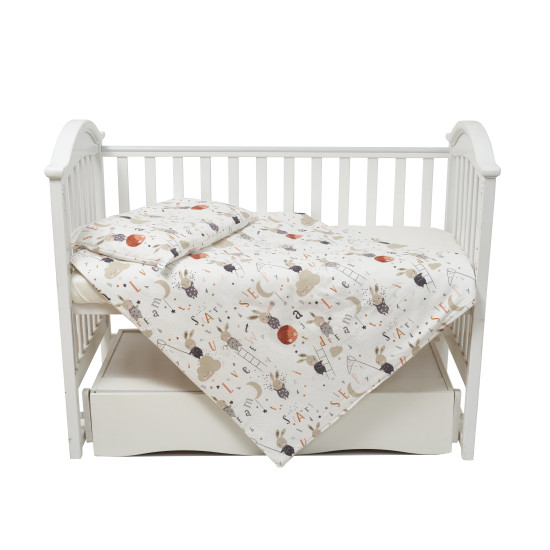 Changeable bedding 3 el Twins Comfort Soft (flannel) Rabbits beige light
