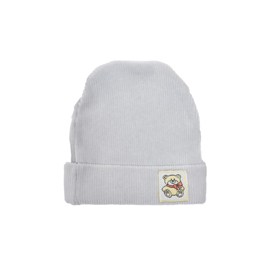 Шапочка Twins Ego велюр с вышивкой (0-3 мес), grey
