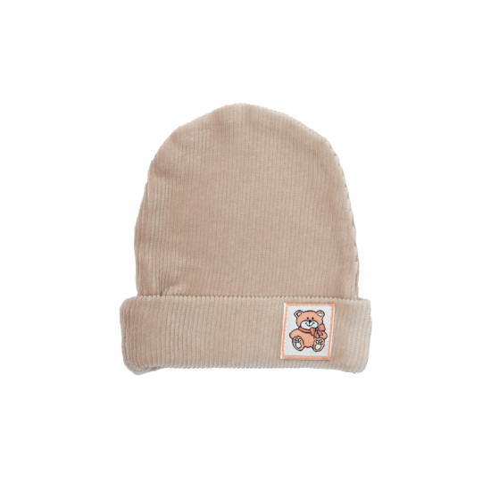 Шапочка Twins Ego велюр с вышивкой (0-3 мес), beige