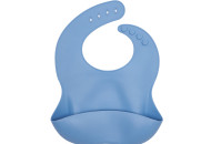 Twins silicone bib, blue