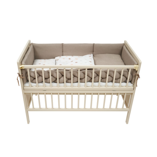 Постельный комплект 6 эл Twins Waffle, mocca, бежевый