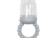 Nibbler silicone Twins Peas, light grey