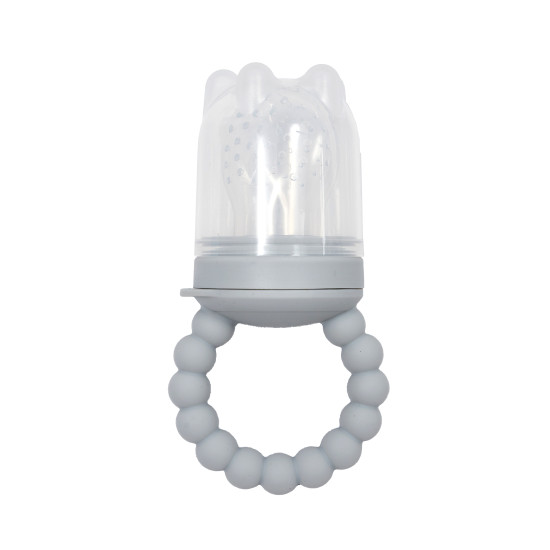 Nibbler silicone Twins Peas, light grey