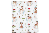 Children's plaid Twins muslin 110x75 double Forest animals brown