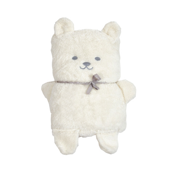 Plaid Bebekevi Bear 90x95, ecru, light beige