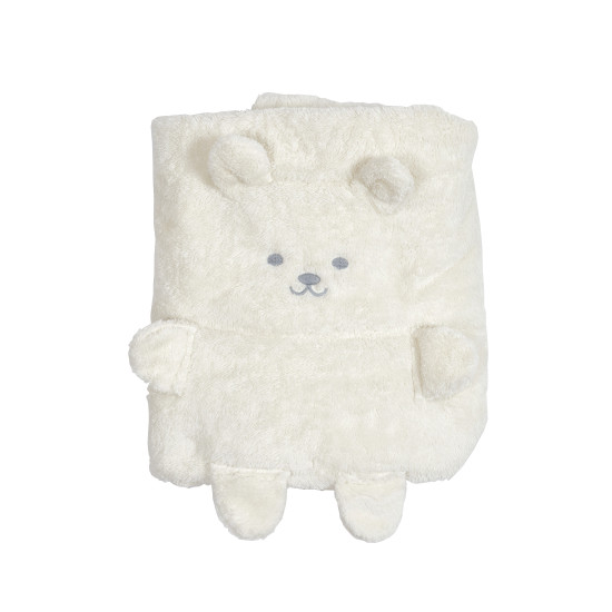 Plaid Bebekevi Bear 90x95, ecru, light beige