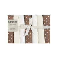 Салфетки Caramel 19x19 (7 шт), Kahve, бежевый/графит