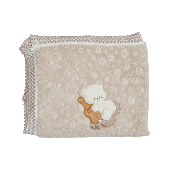 Plaid Bouble Bear 90x80, beige