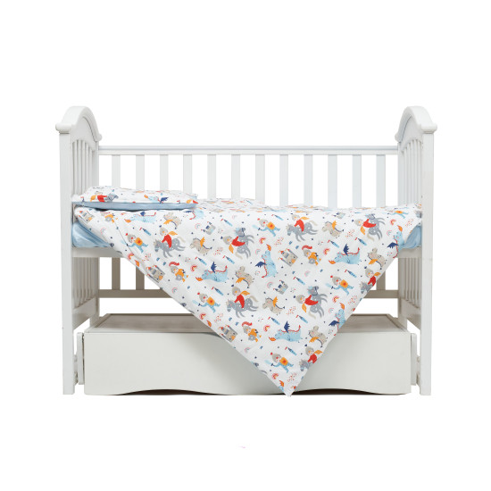 Сменная постель 4 эл Twins Castel Prince голубой