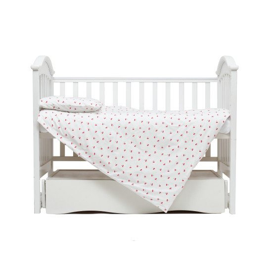 Сменная постель 3 эл Twins Satin Limited Cherry красный/белый