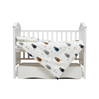 Змінна постіль 3 ел Twins Satin Limited Bear синій