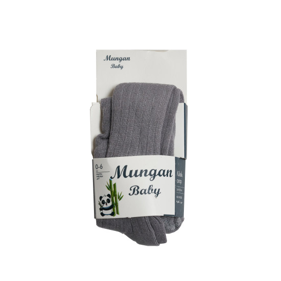 Колготки Mungan bambu 0-6 мес dark grey, графит