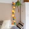 Гирлянда – ночник Cotton Ball Light 20 шариков в коробке Ocean Green, мультицвет