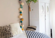 Гирлянда – ночник Cotton Ball Light 20 шариков в коробке Ocean Green, мультицвет