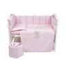 Постельный комплект в детскую кровать 6 эл Babycentre & Twins Welcome to the world розовый