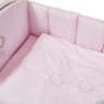 Постельный комплект в детскую кровать 6 эл Babycentre & Twins Welcome to the world розовый