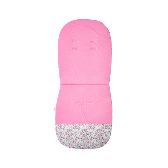 Вкладыш в коляску Twins Voyage, Цветок/розовый, розовый/белый