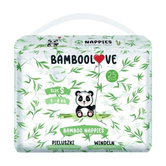 Подгузник Bamboolove, S (3-8 кг), 25 шт