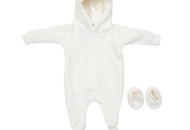 Ромпер Twins утепленный трикотажный 74р, white, белый, 6-9 мес