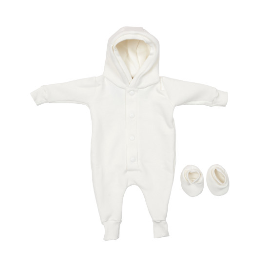 Ромпер Twins утепленный трикотажный 74р, white, белый, 6-9 мес