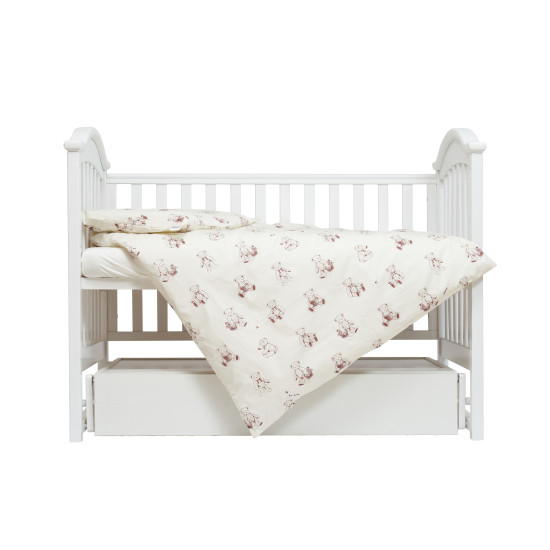 Сменная постель 3 эл Twins Satin Limited Teddy Bears экрю
