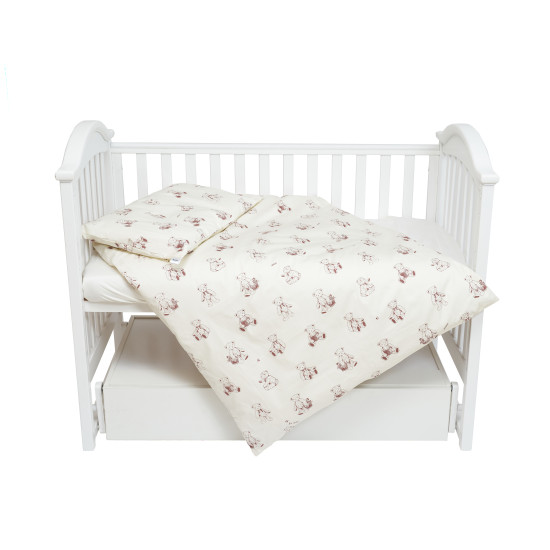 Сменная постель 3 эл Twins Satin Limited Teddy Bears экрю