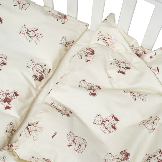 Сменная постель 3 эл Twins Satin Limited Teddy Bears экрю