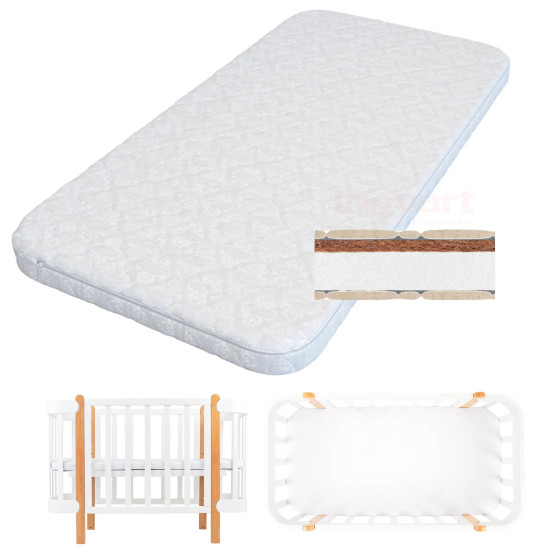 Transformer mattress IngVart Nika 60*94*120 coconut+foam, white