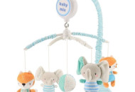 Мобиль Baby Mix плюшевый механический Лис и слоник 49414