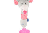 Plush hand toy Baby Mix Mouse 48960 pink/grey