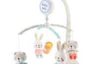 Мобиль Baby Mix плюшевый механический Мишки и кролики