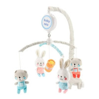Мобиль Baby Mix плюшевый механический Мишки и кролики