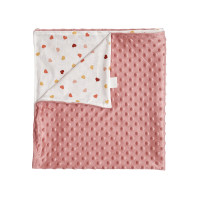 Детский плед Twins Minky Summer 75x80 пудровый розовый