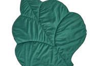 Carpet Twins leaf 100x120 Velvet, green, emerald