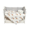 Bedding set for a baby crib 7 el Twins Fluffy Puffy Umbrella grey