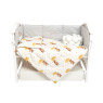 Bedding set for a baby crib 7 el Twins Fluffy Puffy Umbrella grey/yellow