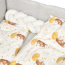 Bedding set for a baby crib 7 el Twins Fluffy Puffy Umbrella grey/yellow