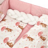 Bedding set for a baby crib 7 el Twins Fluffy Puffy Umbrella pink
