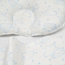 Muslin Blanket and pillow for stroller Twins Bear, Clouds blue, blue