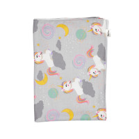 Children's plaid Twins muslin 110x75 double Unicorn grey