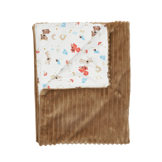 Twins Wave plaid with removable filling (slimtex) 100x80, latte