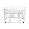 Кровать Twins Oval 9 в 1+дуги+матрас, white, белый
