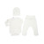Набор в роддом Twins Eco Organic (боди ползунки шапка), ecru, беж светлый, 52р